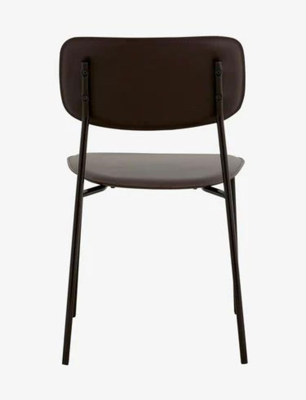 Set of 2 NORDAL Esa Brown Faux Leather Dining Chair CFS UK